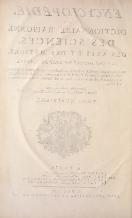 t.4 (1754) - Encyclopédie, ou, Dictionnaire raisonné des sciences