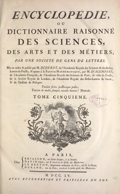 t.5 (1755) - Encyclopédie, ou, Dictionnaire raisonné des sciences