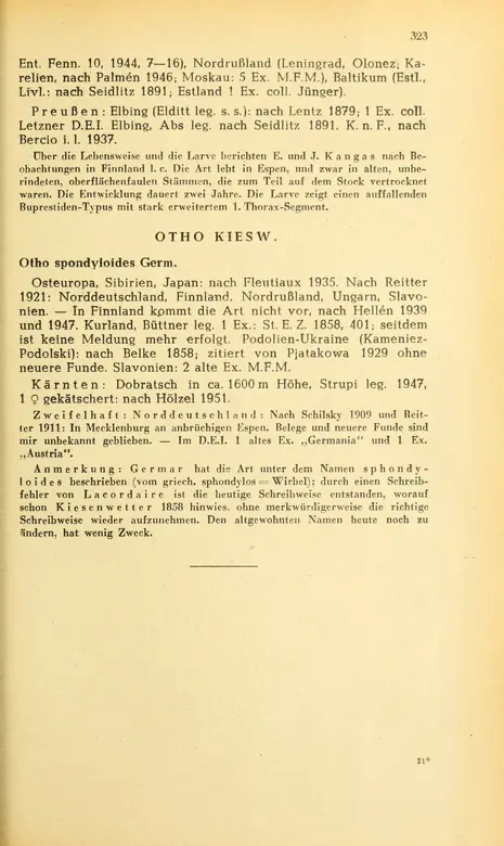 ARBEITEN AUS MÜNCHENER SAMMLUNGEN Sonderband (1953) - Entomologische Arbeiten aus dem Museum G. Frey