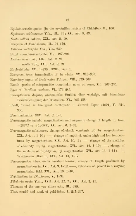 Index v. 1-25 (1913) - The journal of the College of Science