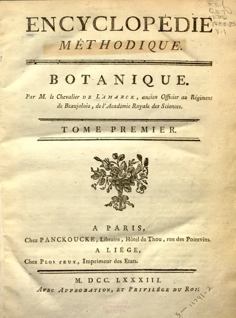 t.1 (1783) - Encyclopédie méthodique. Botanique - Biodiversity