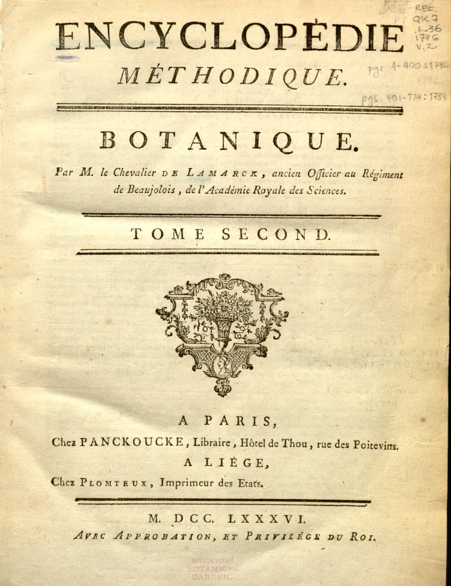 t.2 (1786) - Encyclopédie méthodique. Botanique - Biodiversity